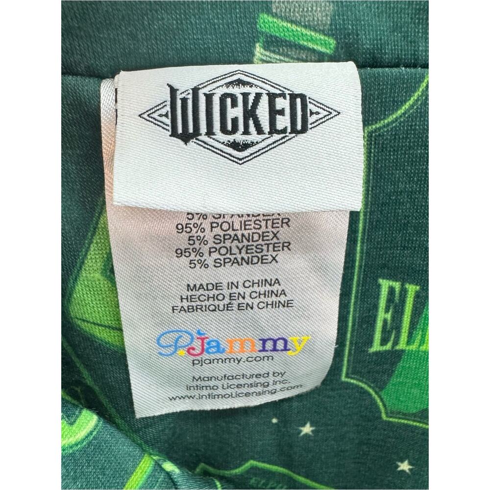 NWT Women’s Wicked 2 piece Pajama Set Button Up Shirt and Shorts Green size XXL - Picture 7 of 12